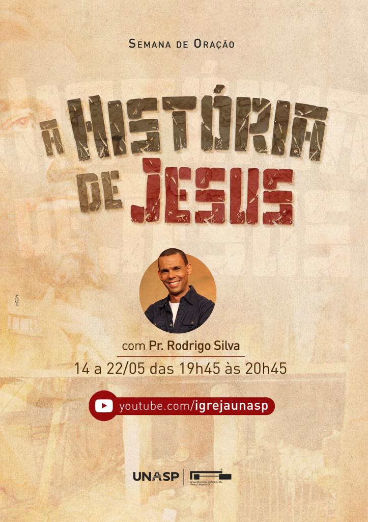 Cartaz da semana de oração com o Pr. Rodrigo Silva